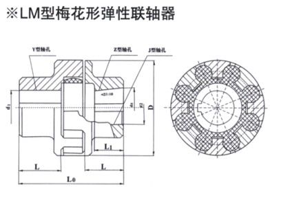 LM型梅花形弹性联轴器